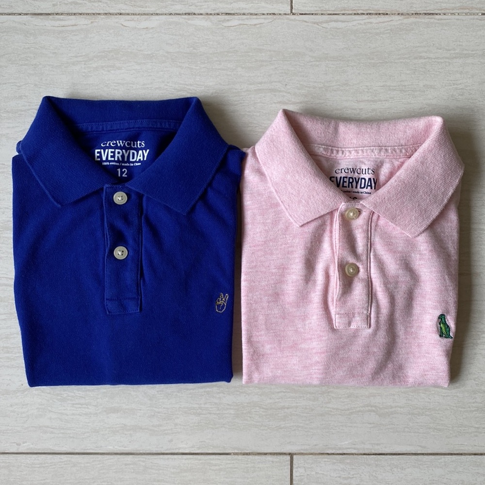 Crewcuts J. Crew two boys polo shirts